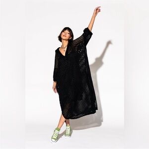 Dressed in LALA Be Bold Oversized Knit Dress in Black